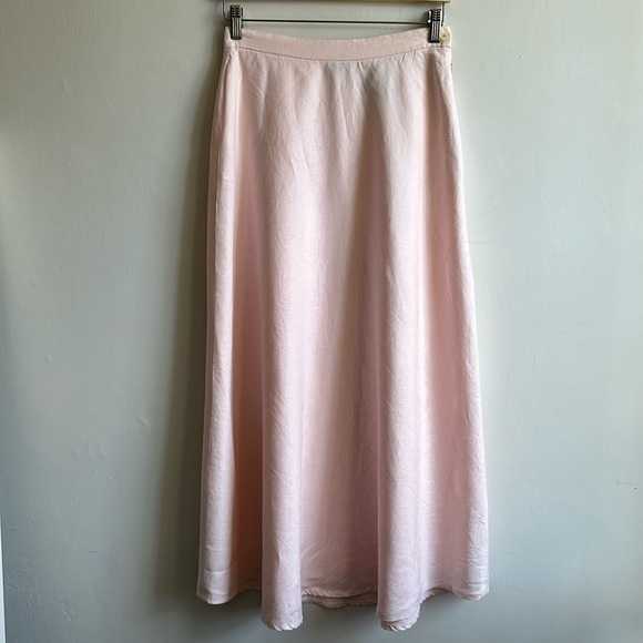 Lauren Ralph Lauren Dresses & Skirts - Lauren 100% linen pale pink a-line maxi skirt with side zip womens US6